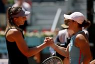 Paula Badosa and Ashleigh Barty at the 2021 Mutua Madrid Open
